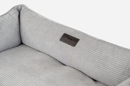 Fancy Corduroy Sleeper Dog Bed Gray