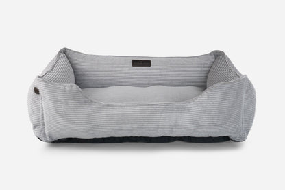Fancy Corduroy Sleeper Dog Bed Gray