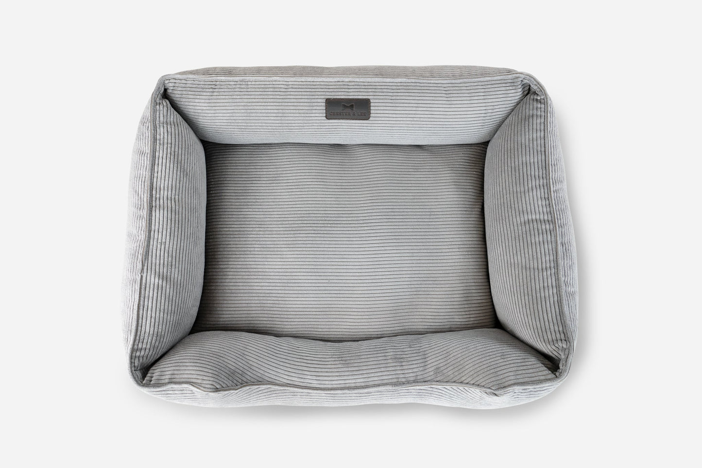 Fancy Corduroy Sleeper Dog Bed Gray
