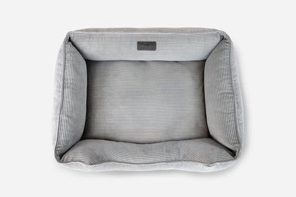 Fancy Corduroy Sleeper Dog Bed Gray