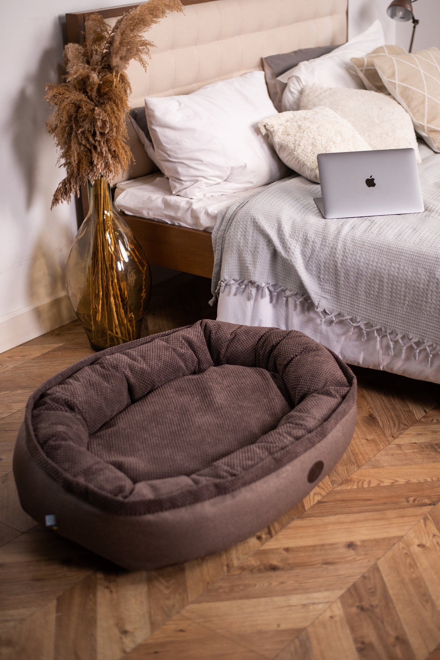 Cuddly Bagel Dog Bed