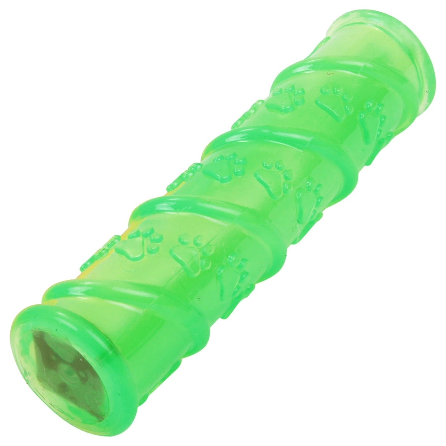 Pet Life ® 'Glow-Stick' TPR and LED Lighting Squeak and Chew Dog Toy