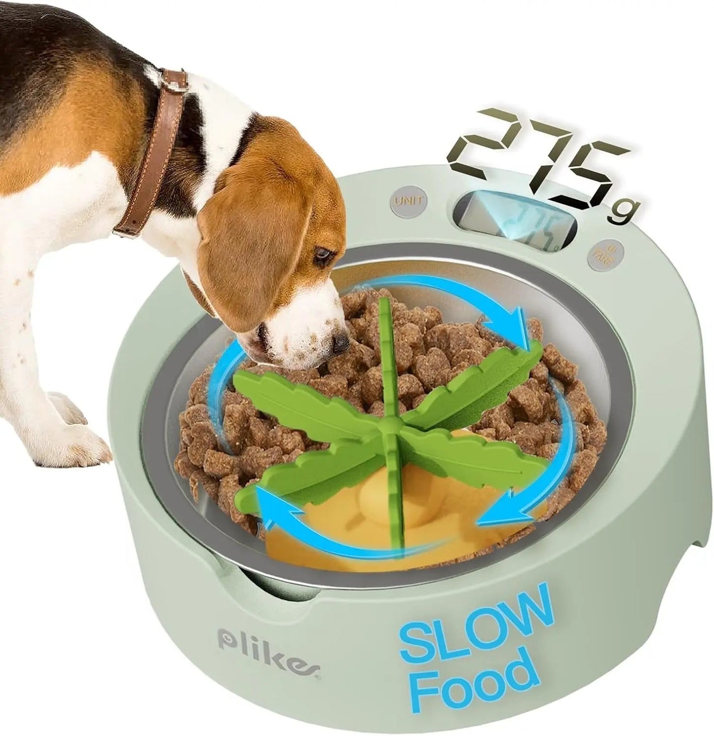 Digital Pet Food Bowl with Scale & Slow Feeder Insert – Cats & Dogs Portion Control