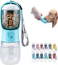 Dog Water & Food Bottle Portable 2in1 Dispenser Filter Leak Proof Travel Hiking