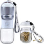 Dog Water & Food Bottle Portable 2in1 Dispenser Filter Leak Proof Travel Hiking