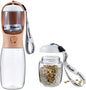 Dog Water & Food Bottle Portable 2in1 Dispenser Filter Leak Proof Travel Hiking