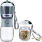 Dog Water & Food Bottle Portable 2in1 Dispenser Filter Leak Proof Travel Hiking