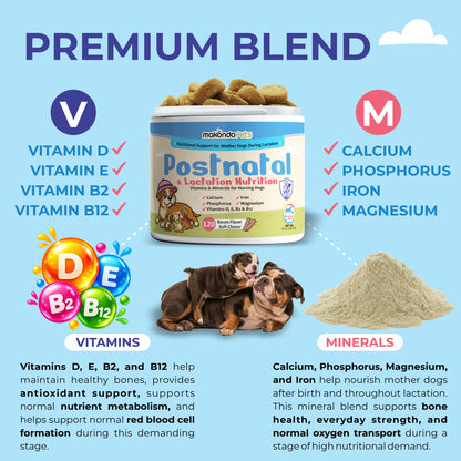 Dog Postnatal & Lactation Nutrition | 120 Soft Chews