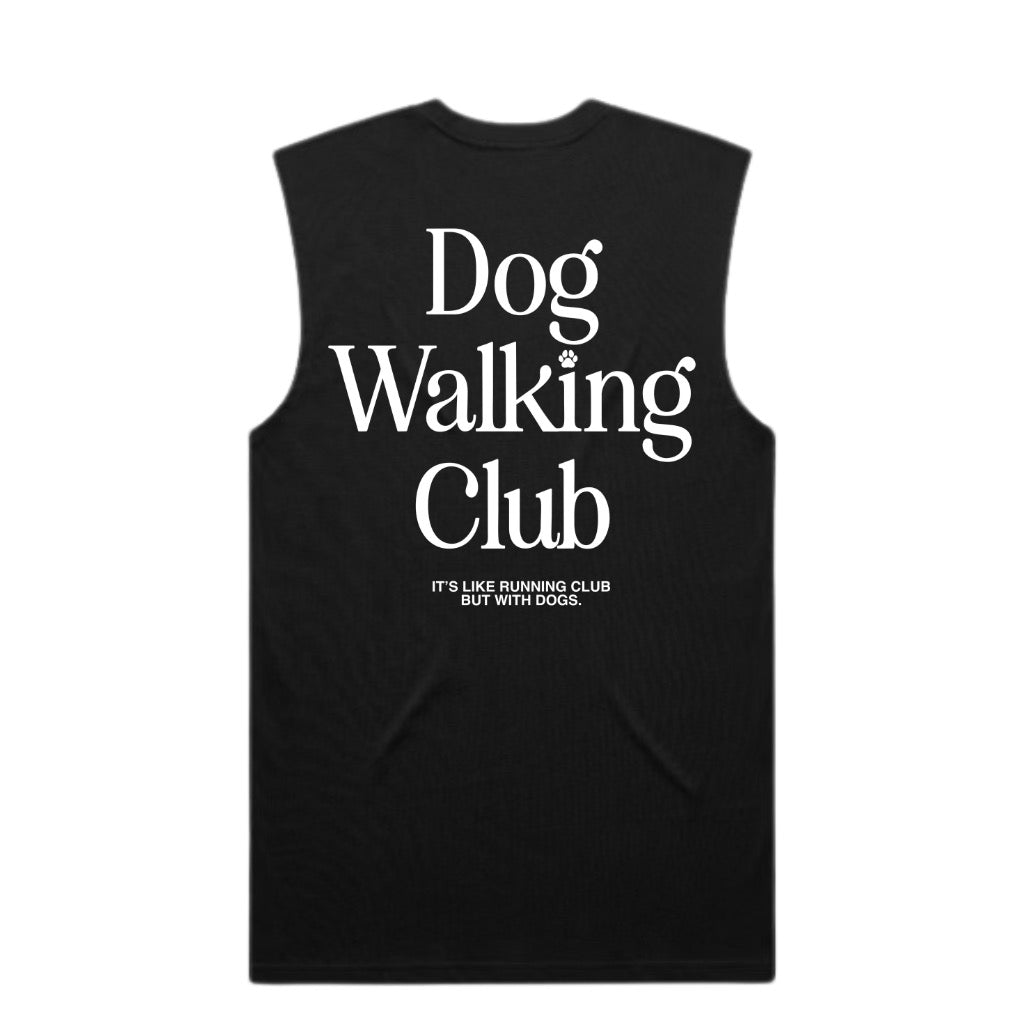 Dog Walking Club Uni-Sex Muscle Tank | Gift for Dog Moms & Dog Dads | Teal Font