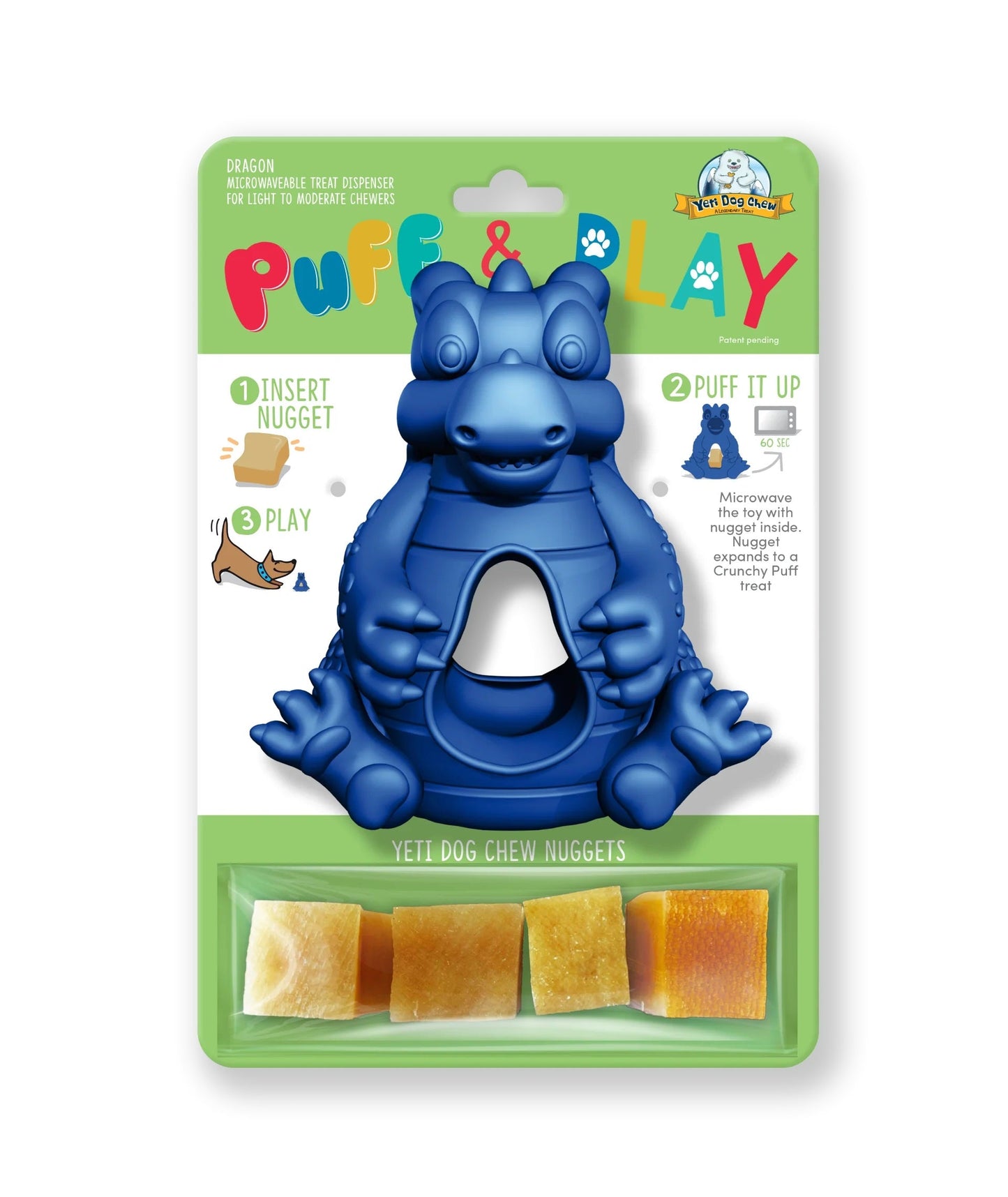 Yeti Puff and Play Dragon Dog Toy