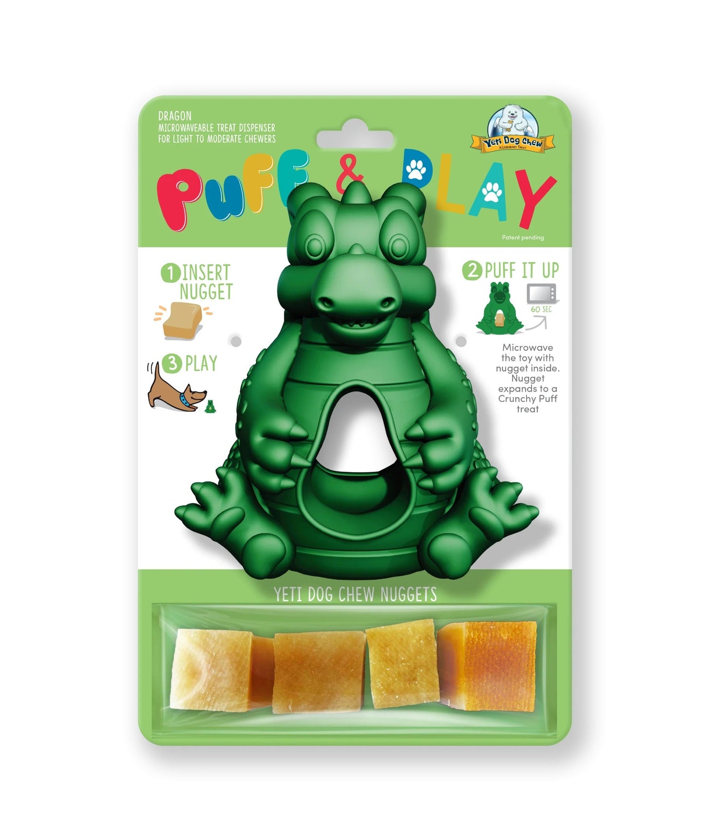 Yeti Puff and Play Dragon Dog Toy