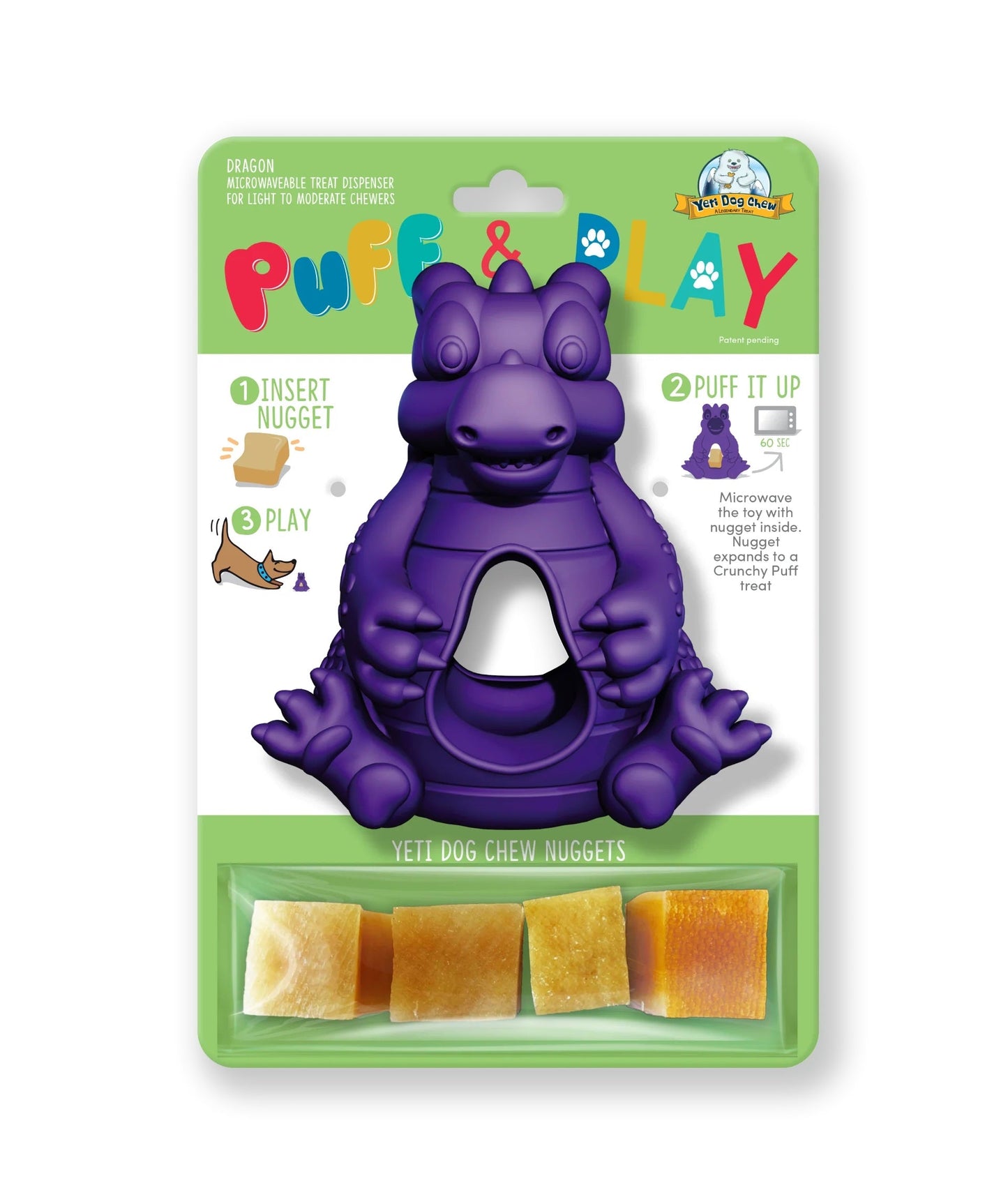 Yeti Puff and Play Dragon Dog Toy