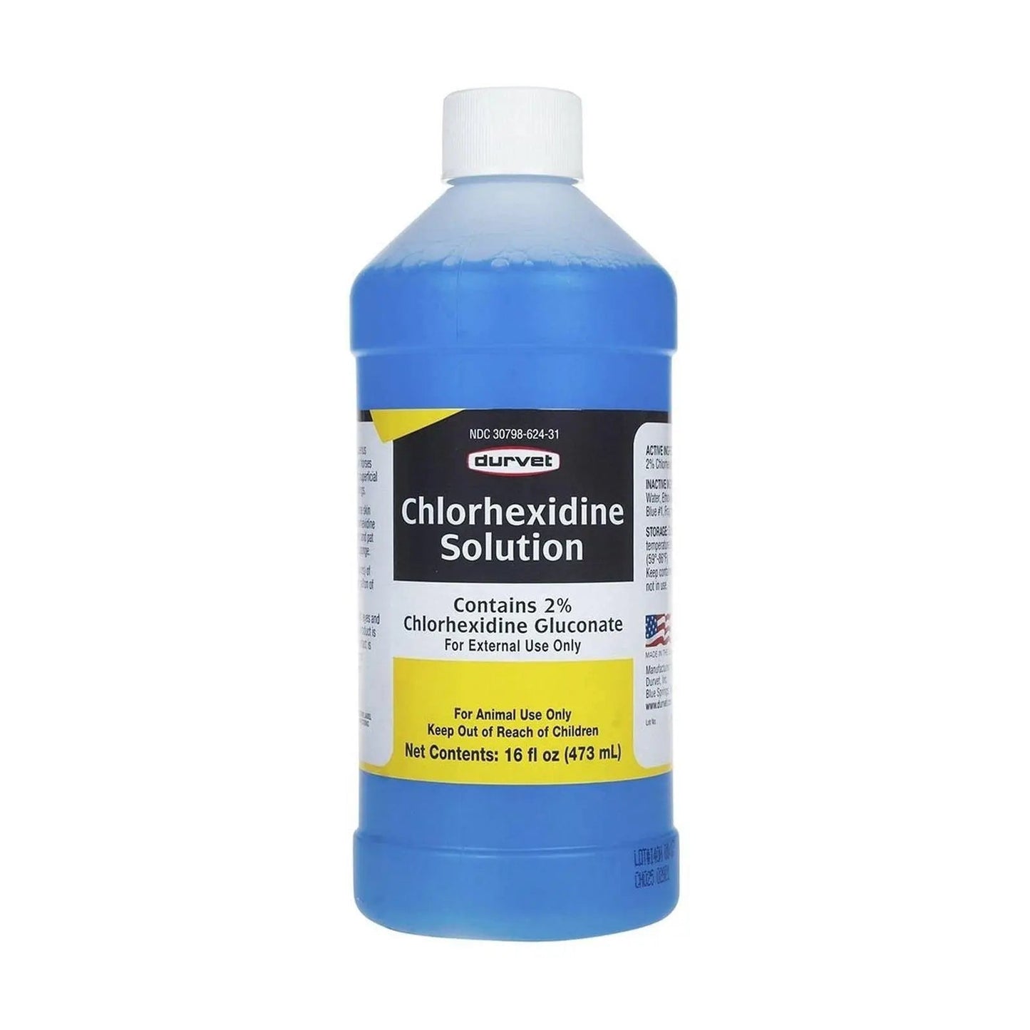 Durvet Chlorhexidine 2% Solution Antiseptic & Antimicrobial Disinfectant 16 oz. 2-Pack