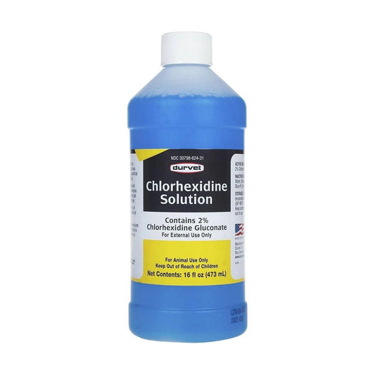 Durvet Chlorhexidine 2% Solution Antiseptic & Antimicrobial Disinfectant 16 oz.
