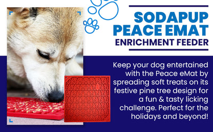 "Peace" Christmas Tree emat - Enrichment Lick Mat for Dogs and Cats | Christmas Tree design | SodaPup