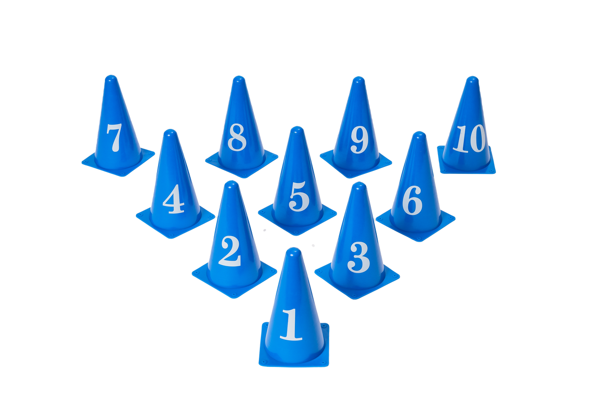 Dog Agility Cones – Pack of 10 Durable Numbered Training Cones
