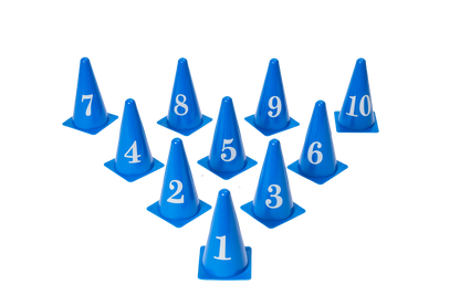 Dog Agility Cones – Pack of 10 Durable Numbered Training Cones