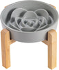 Elevated Ceramic Slow Feeder Dog Bowl 8.6in Heavy Weighted (various colors)