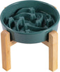 Elevated Ceramic Slow Feeder Dog Bowl 8.6in Heavy Weighted (various colors)