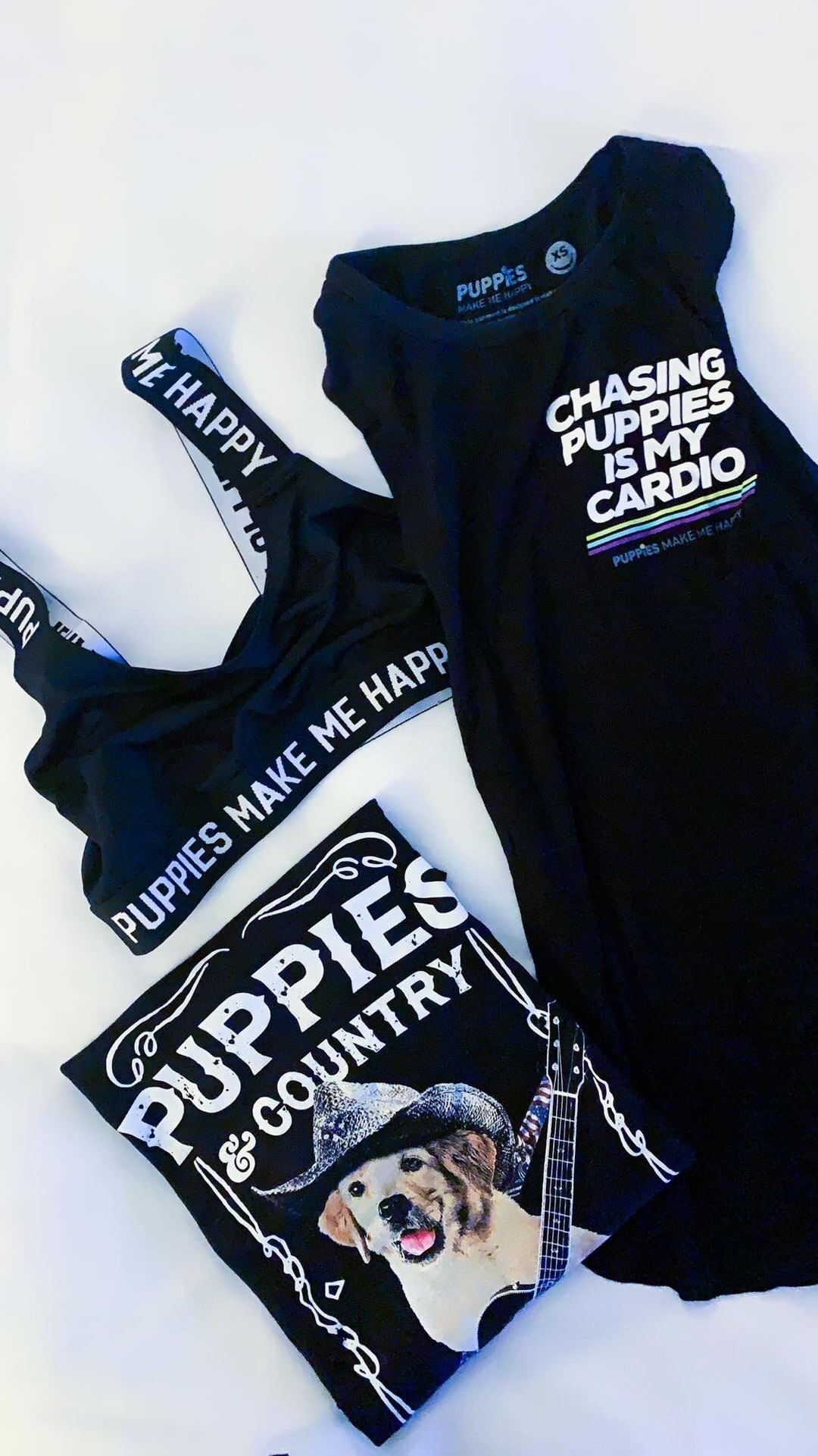 Chasing Puppies is My Cardio Women's Sleeveless Tank | Dog Mom Gift | Handmade in Los Angeles USA