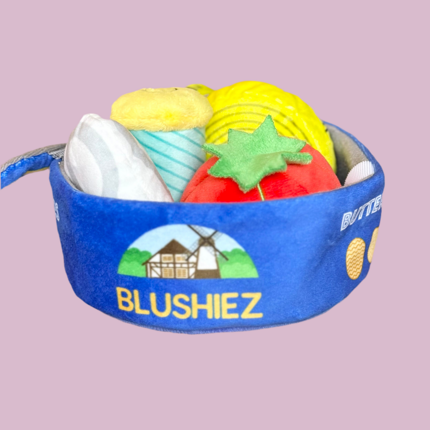 Butter Cookie Tin Sewing Kit 5 Piece Dog Toy