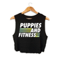 Puppies and Fitness Club Logo | Crop Tank Made in USA