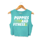 Puppies and Fitness Club Logo | Crop Tank Made in USA