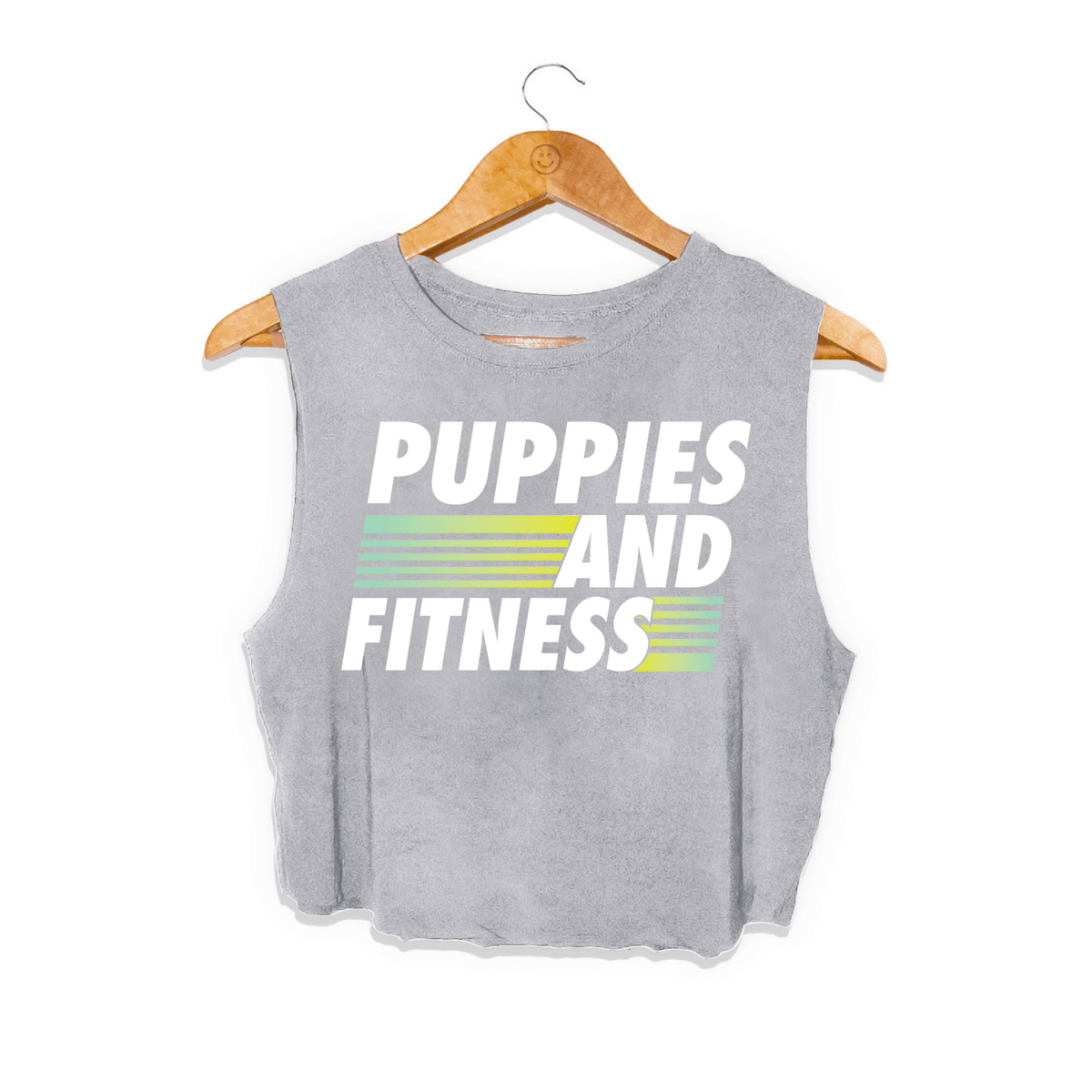 Puppies and Fitness Club Logo | Crop Tank Made in USA