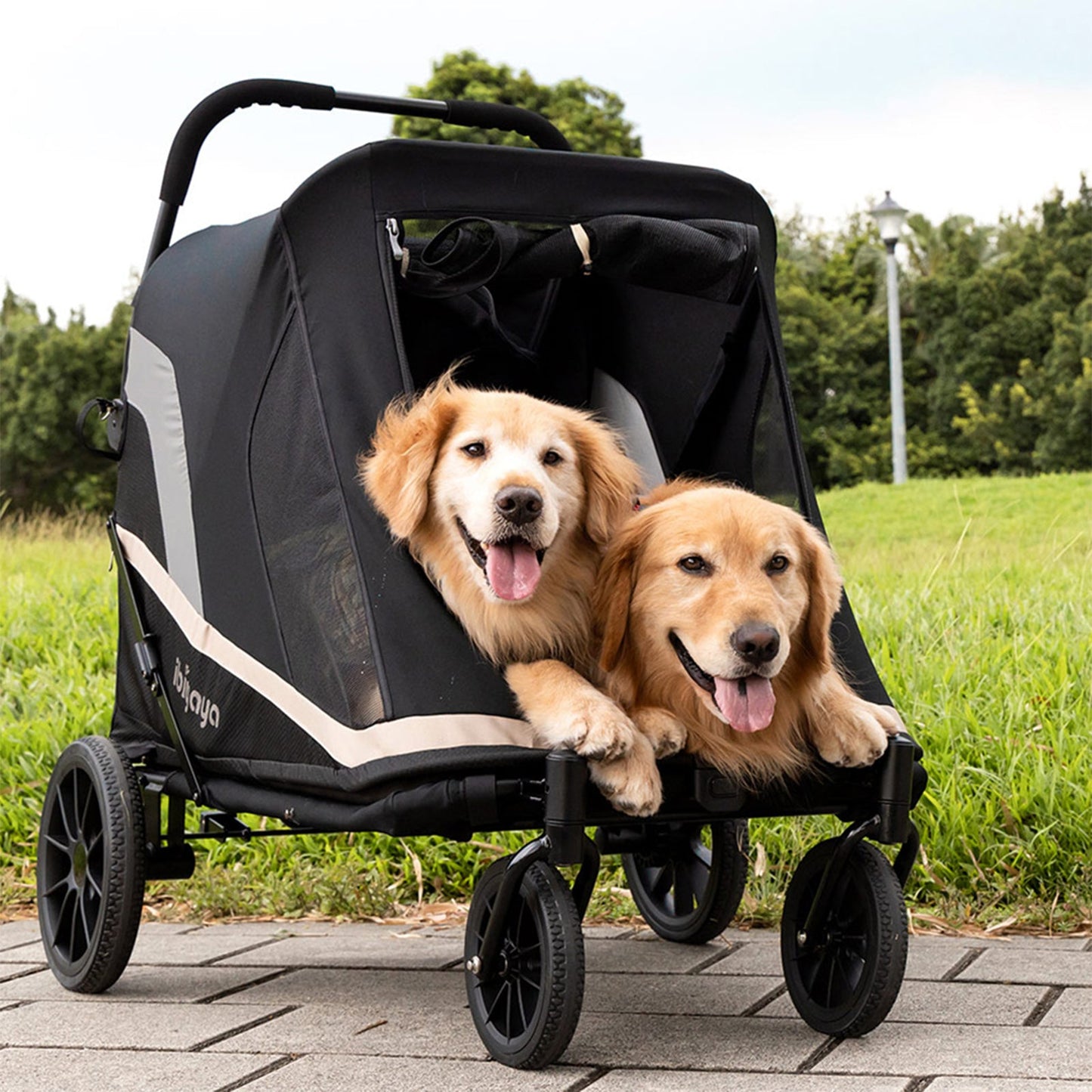 Grand Cruiser Large Dog Stroller, 4-Wheel Dog Pram for Large Breeds, Senior & Injured Pets