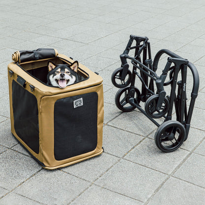BigBuddy Pet Stroller and Soft Crate Combo, 2-in-1 Pet Wagon