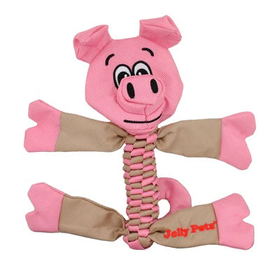 Flathead Pig Tug/Squeak Dog Toy