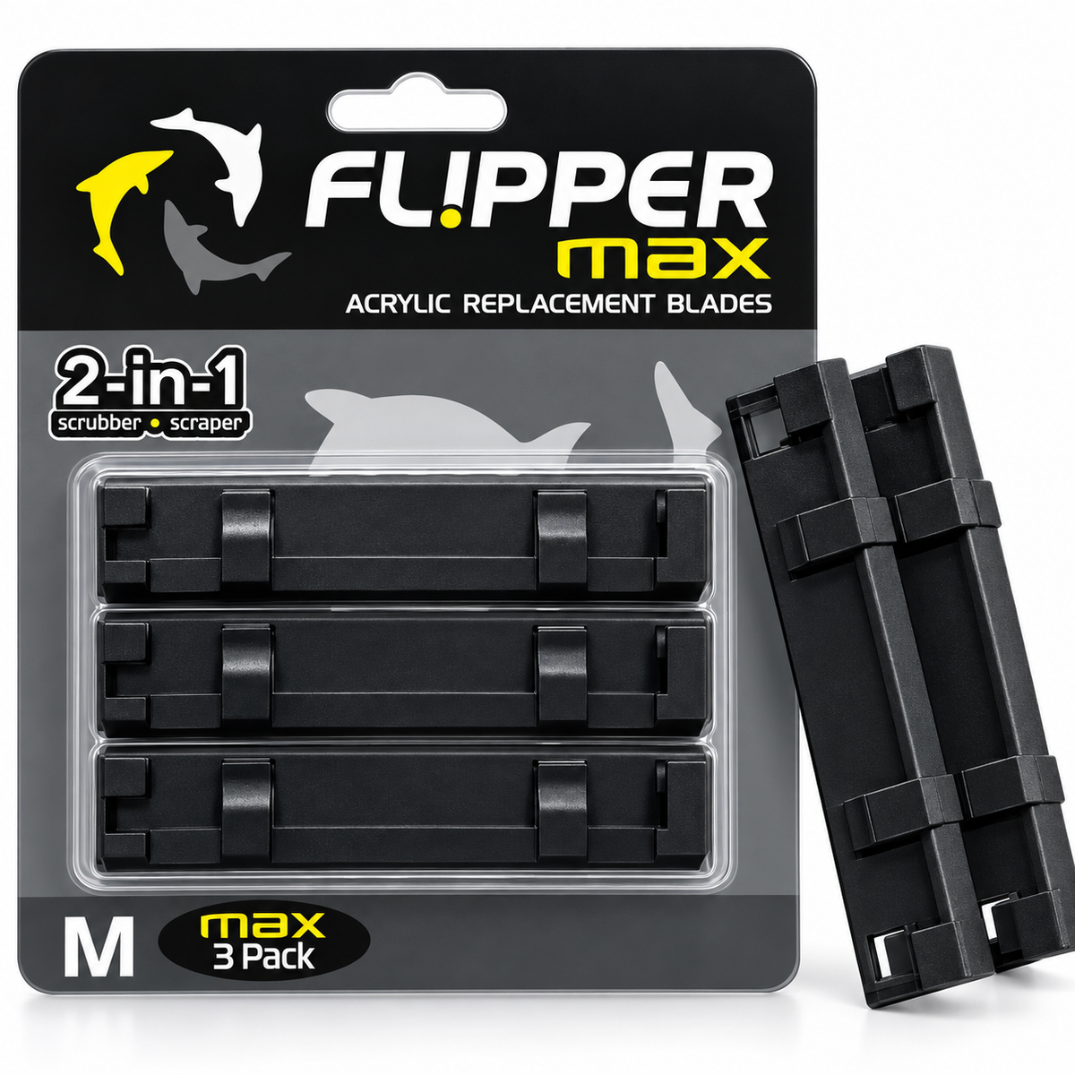 Flipper Max ABS Replacement Blades 3 Pack - Acrylic Tanks