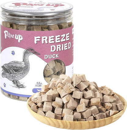 Freeze Dried Duck Dog & Cat Treats High Protein Grain Free Raw Food Topper 4.6oz