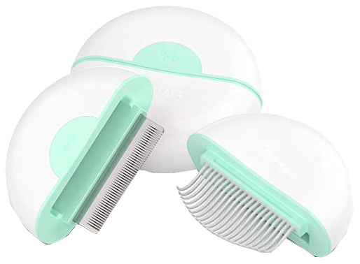 Pet Life ® 'LYNX' 2-in-1 Travel Connecting Grooming Pet Comb and Deshedder