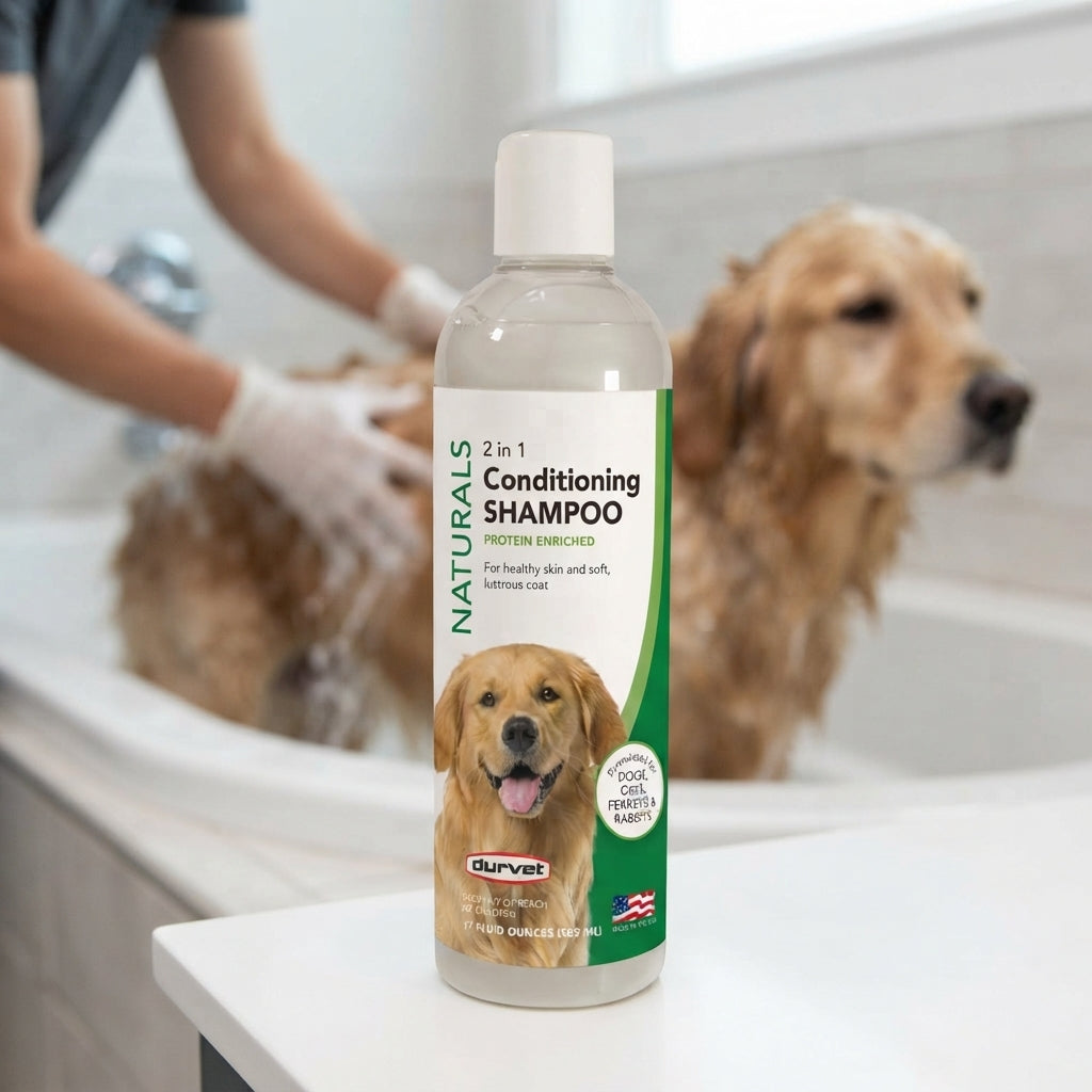 Durvet Naturals 2 in 1 Conditioning Shampoo 17 oz.