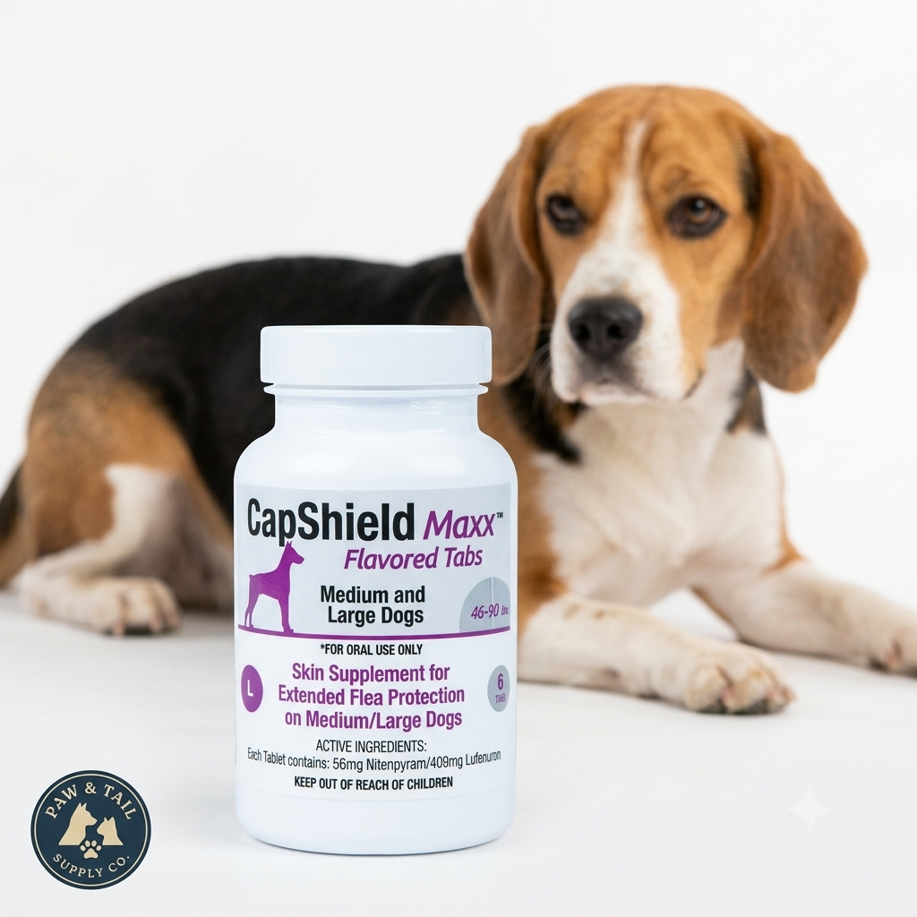 CapShield Maxx Flavored Flea Tabs for Dogs LG 46-90lbs, 6-Count
