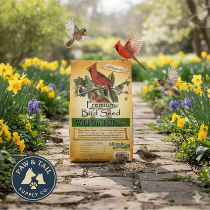 Alligator Premium Wild Bird Seed Blend 10 lb No Corn Natural Year-Round Feed