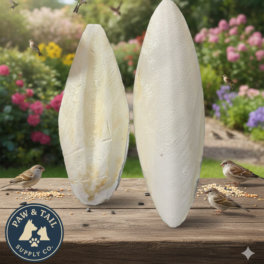 Cuttlebone Calcium Combo Pack 6” + 10” Natural Calcium for Birds & Reptiles