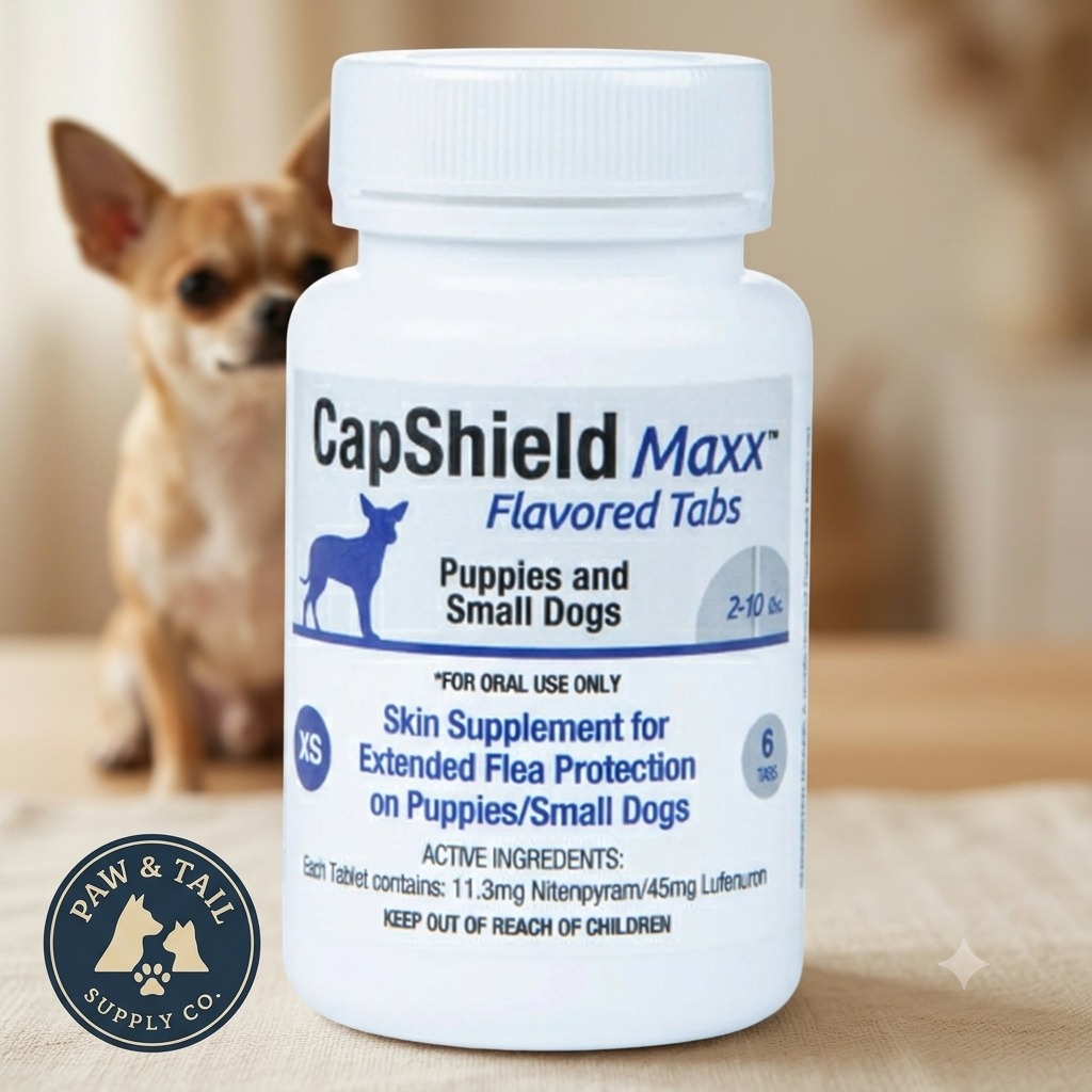 CapShield Maxx Flavored Flea Tabs for Dogs XS 2-10lbs, 6-Count