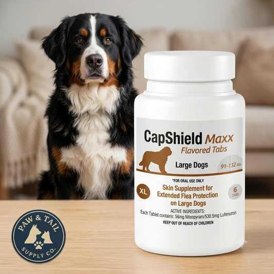 CapShield Maxx Flavored Flea Tabs for Dogs XL 91-132lbs, 6-Count