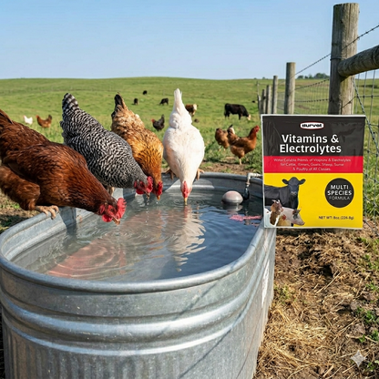 Durvet Vitamins & Electrolytes for Poultry Swine Ruminants & Horses 8 oz.
