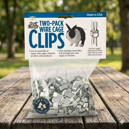Pet Lodge Wire Cage Clips Repair & Assemble Small Animal Cages 1 lb Pack 2-Pack