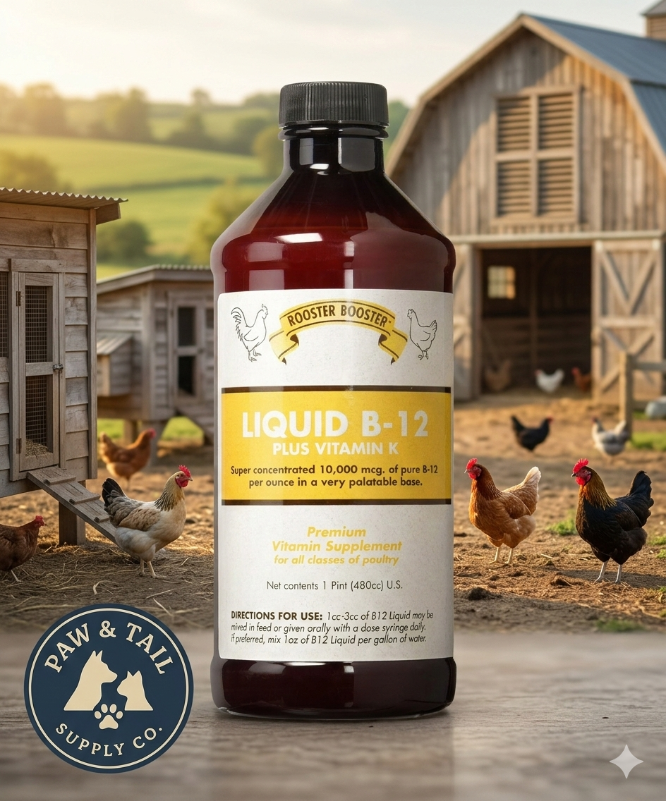 Rooster Booster Liquid B-12 Plus Vitamin K for All Poultry 16 oz.