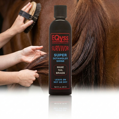 EQyss Survivor Mane & Tail Detangler 8 oz. Safe for Foals Mares Ponies & Horses
