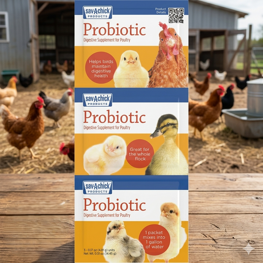 Sav-A-Chick Probiotic Digestive Health Supplement Poultry 3PCK