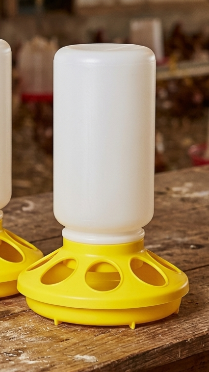 Little Giant Poultry Chicken 1 QT Plastic Feeder Set / Water Set/ Replacement