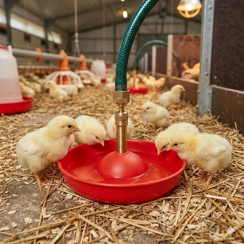 Little Giant Baby Chick Automatic Poultry Fount 1.5 Pint Shallow Waterer