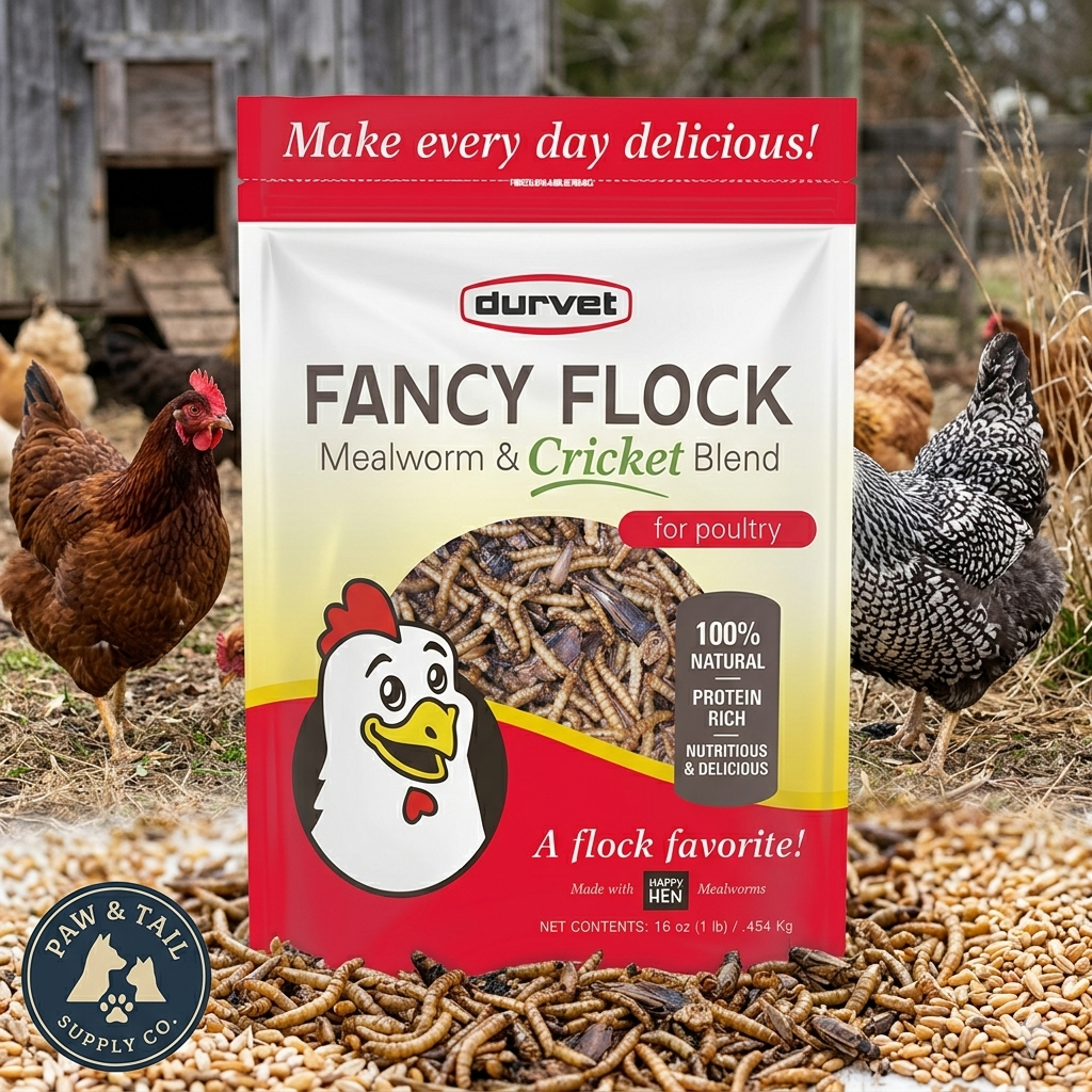 Durvet Fancy Flock Mealworm and Cricket Bird Treats 16 oz.