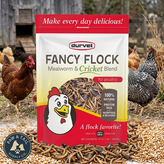 Durvet Fancy Flock Mealworm and Cricket Bird Treats 16 oz.