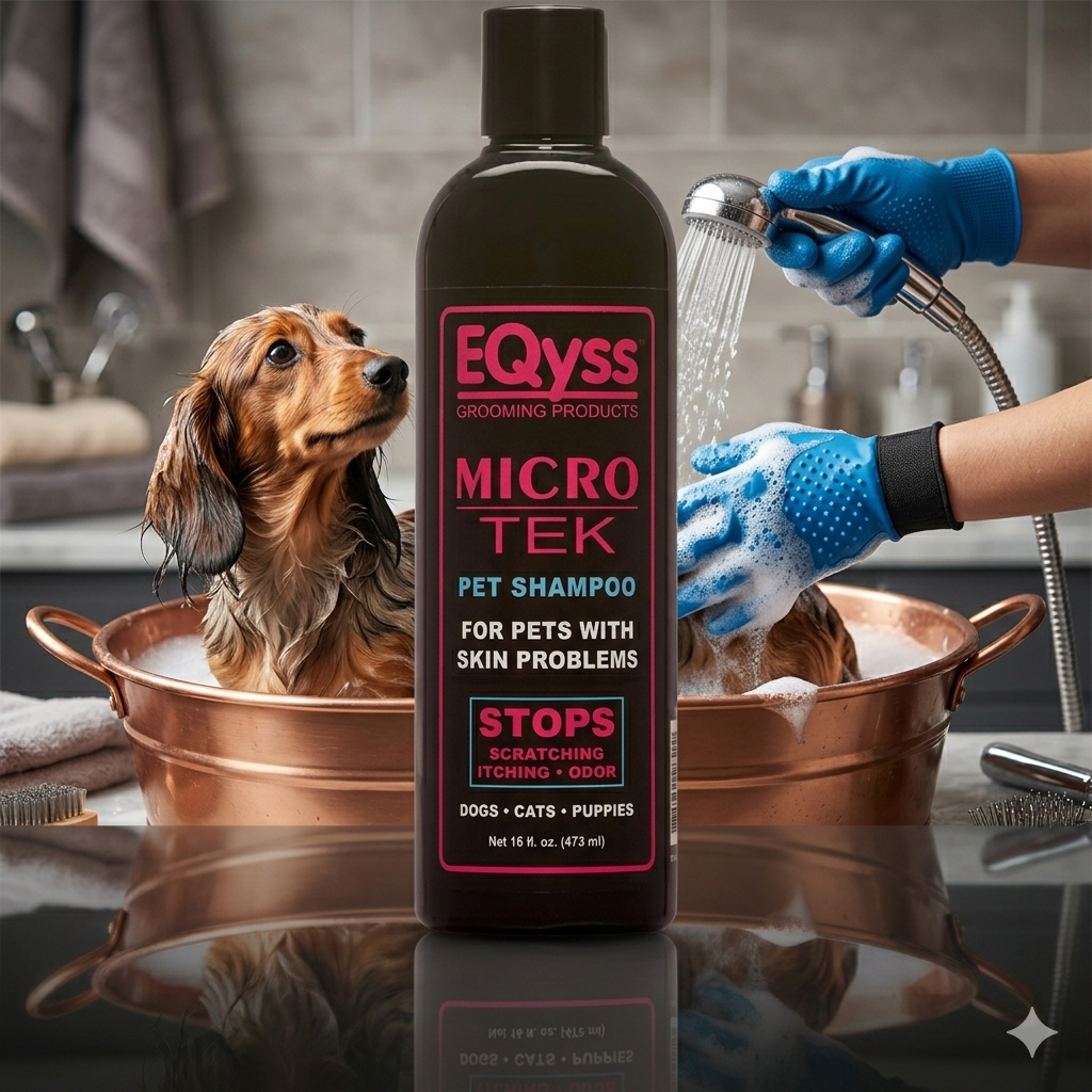 EQyss Micro-Tek Medicated Shampoo for Horses 16oz. Itch Relief Horse Grooming